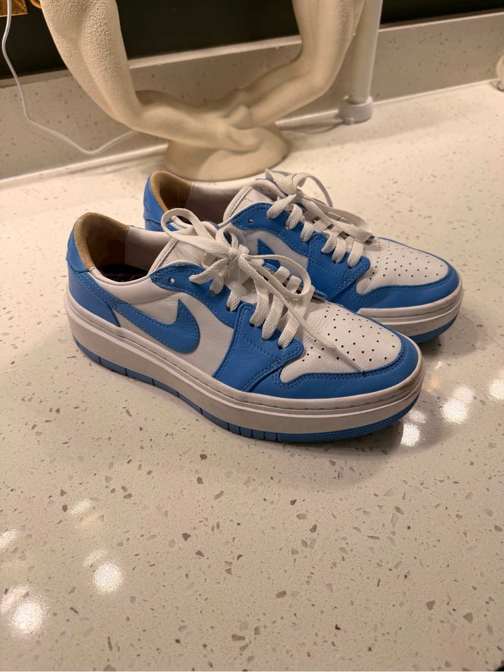 Nike blue platform sneakers